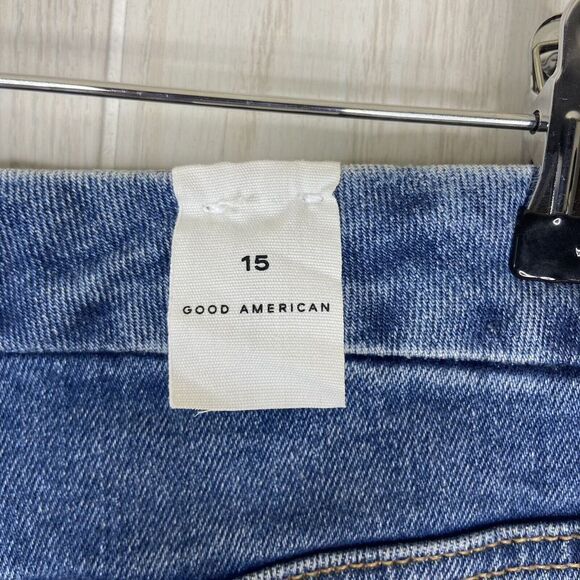 Good American Women Blue Good Waist High-Rise Cropped Skinny Jeans Size 15 NWT - Picture 7 of 10